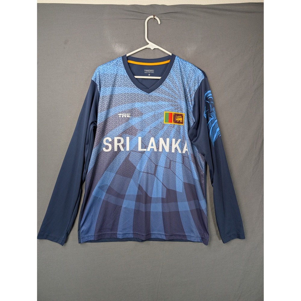 Trendy Sports Sri Lanka Cricket Jersey Long Sleeve Blue Mens XL REF#2017